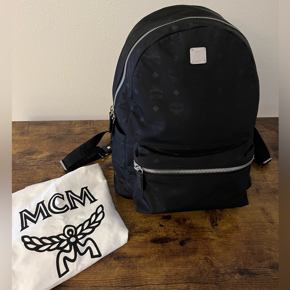 MCM Black Nylon Dieter Backpack